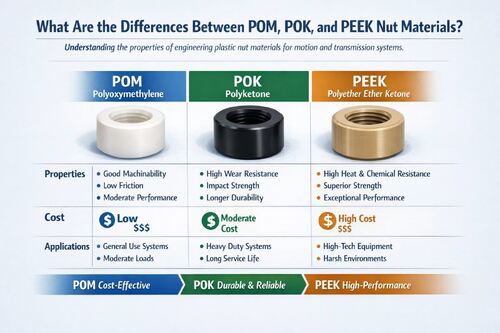 บล็อกบริษัทล่าสุดเกี่ยวกับ วัสดุ มะเขือเทศ อะไร ที่ ควร เลือก: POM, POK, หรือ PEEK