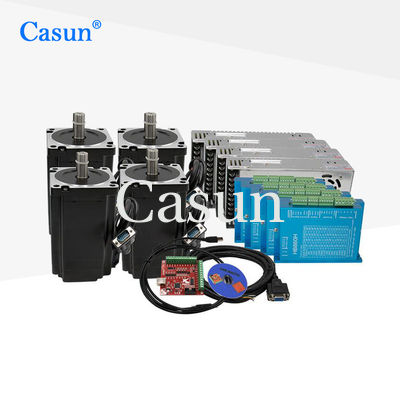 ราคาดี 5A NEMA 34 Closed Loop Stepper Motor Kit 4 Motor 4 Driver 4 Power Supply 1 Mach3 ออนไลน์