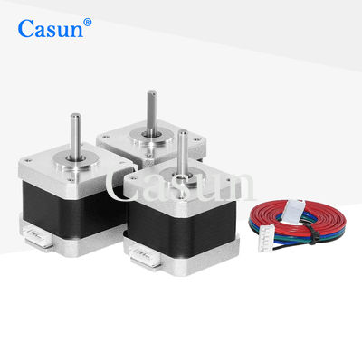 NEMA 17 มอเตอร์ขั้นตอน 42 * 42 * 40 มิลลิเมตรที่มี 4 สาย 1.0A สําหรับ CMM เครื่องพิมพ์ 3 มิติ