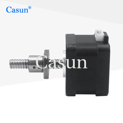 42x42mm NEMA 17 Ball Screw Stepper เครื่องยนต์ พร้อม SFK0802 Linear Actuator เครื่องยนต์