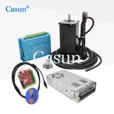 ขายร้อน NEMA 34 8.5N.m 3 แกนปิด Loop Stepper มอเตอร์ชุดแม่เหล็ก Encoder สำหรับเครื่อง CNC